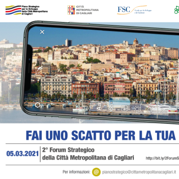 Locandina 2° Forum Strategico della Città Metropolitana di Cagliari
