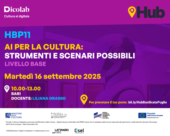 AI per la cultura: strumenti e scenari possibili (Livello base | HBP11) AI per la cultura: strumenti e scenari possibili (Livello base | HBP11)